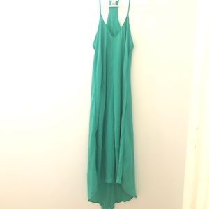Adrienne Vittadini Turquoise Racerback Midi Dress